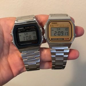 Casio Retro Digital Watches (Set of 2) Steel
